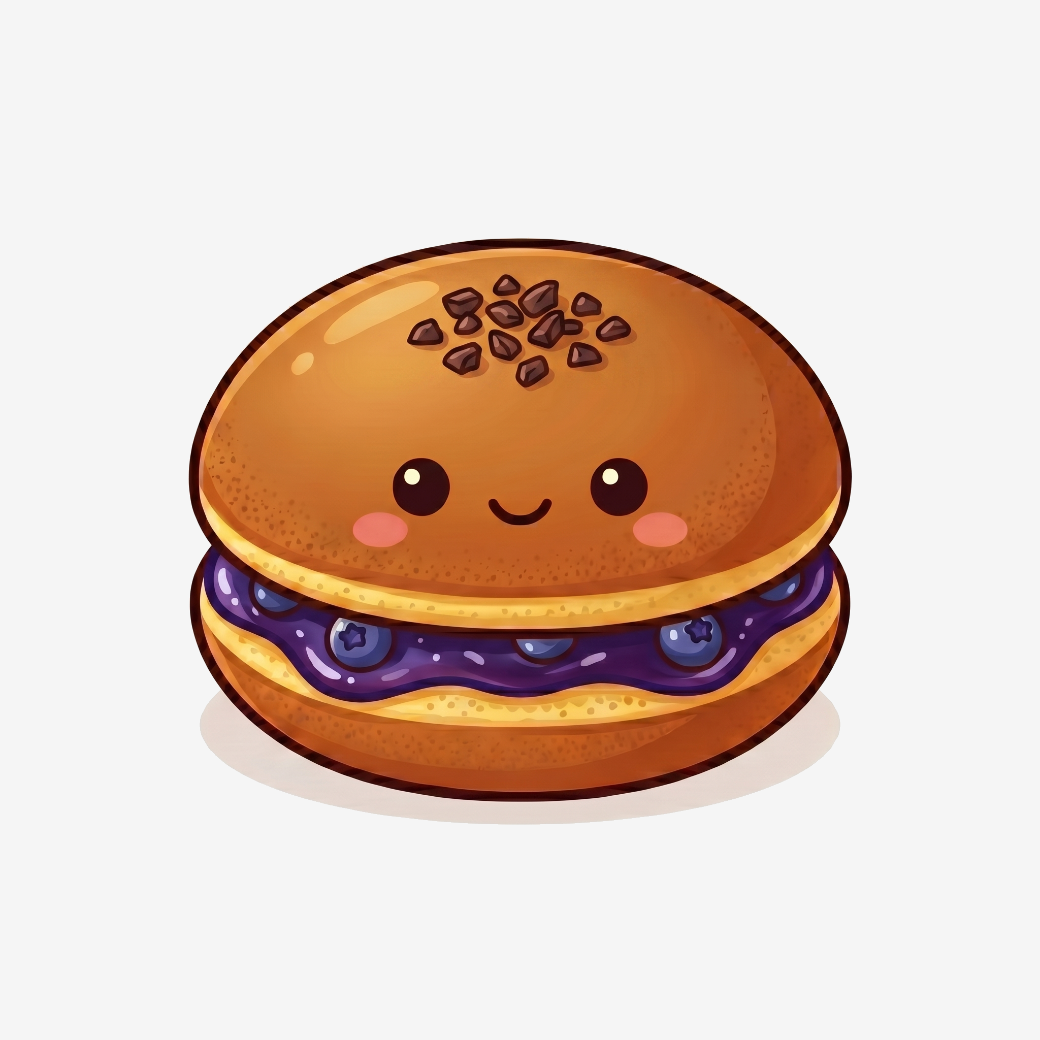 Blueberry Dorayaki with Cacao Nibs