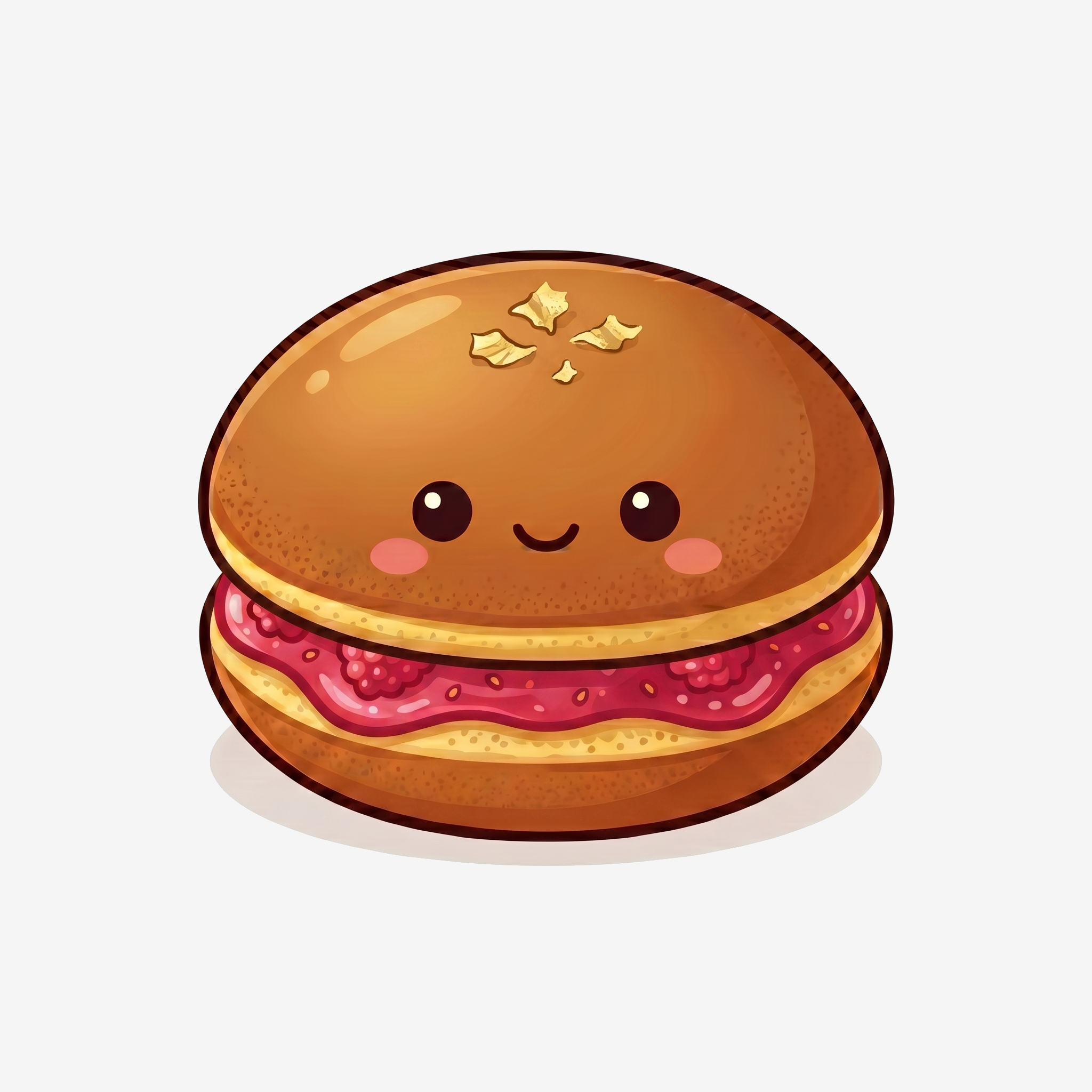 Raspberry Dorayaki with Gold Leaf