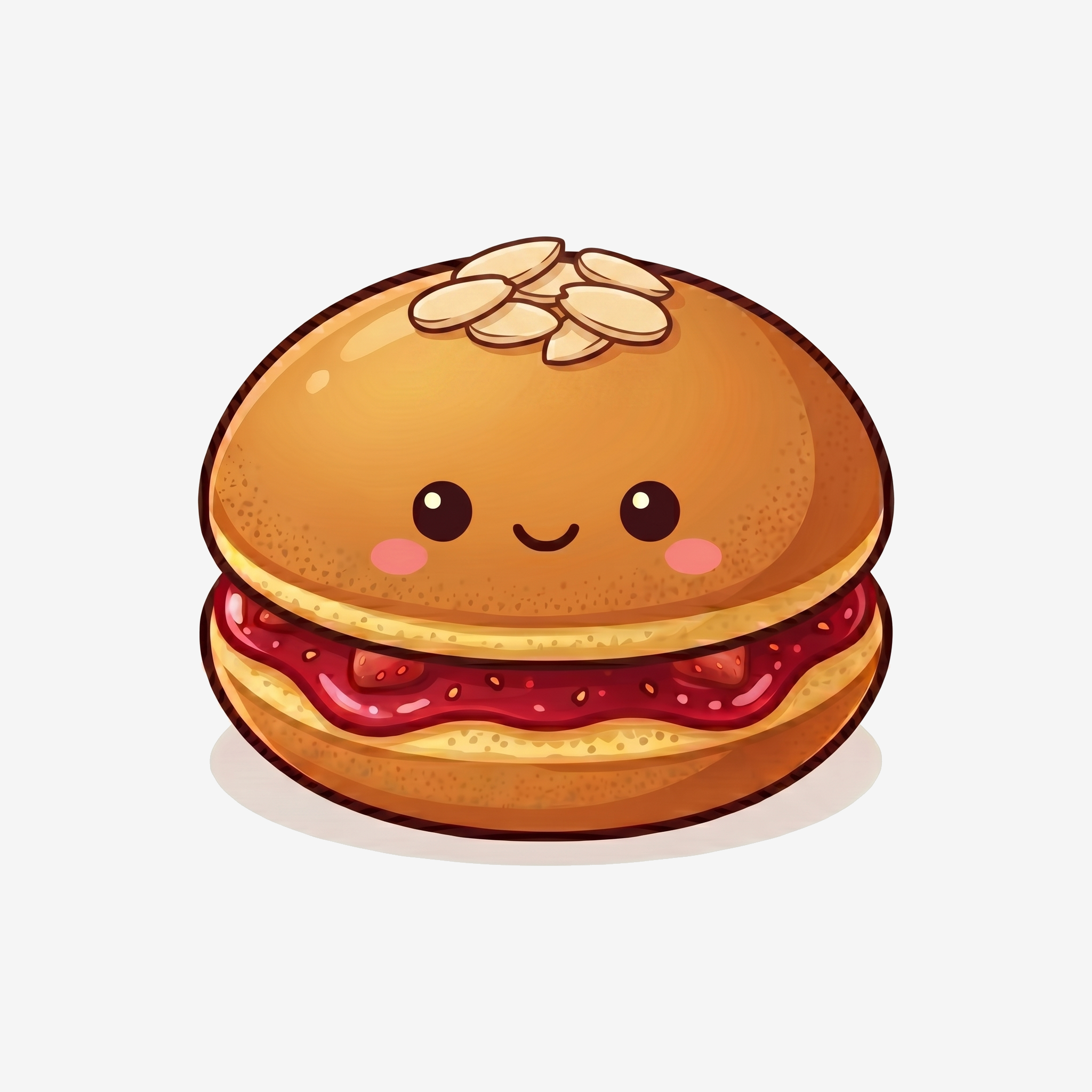 Strawberry Dorayaki with Almond